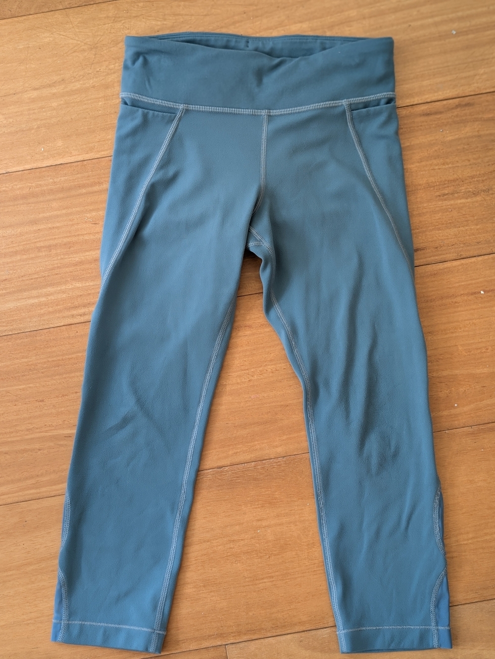 Kids Blue Active Crop Leggings